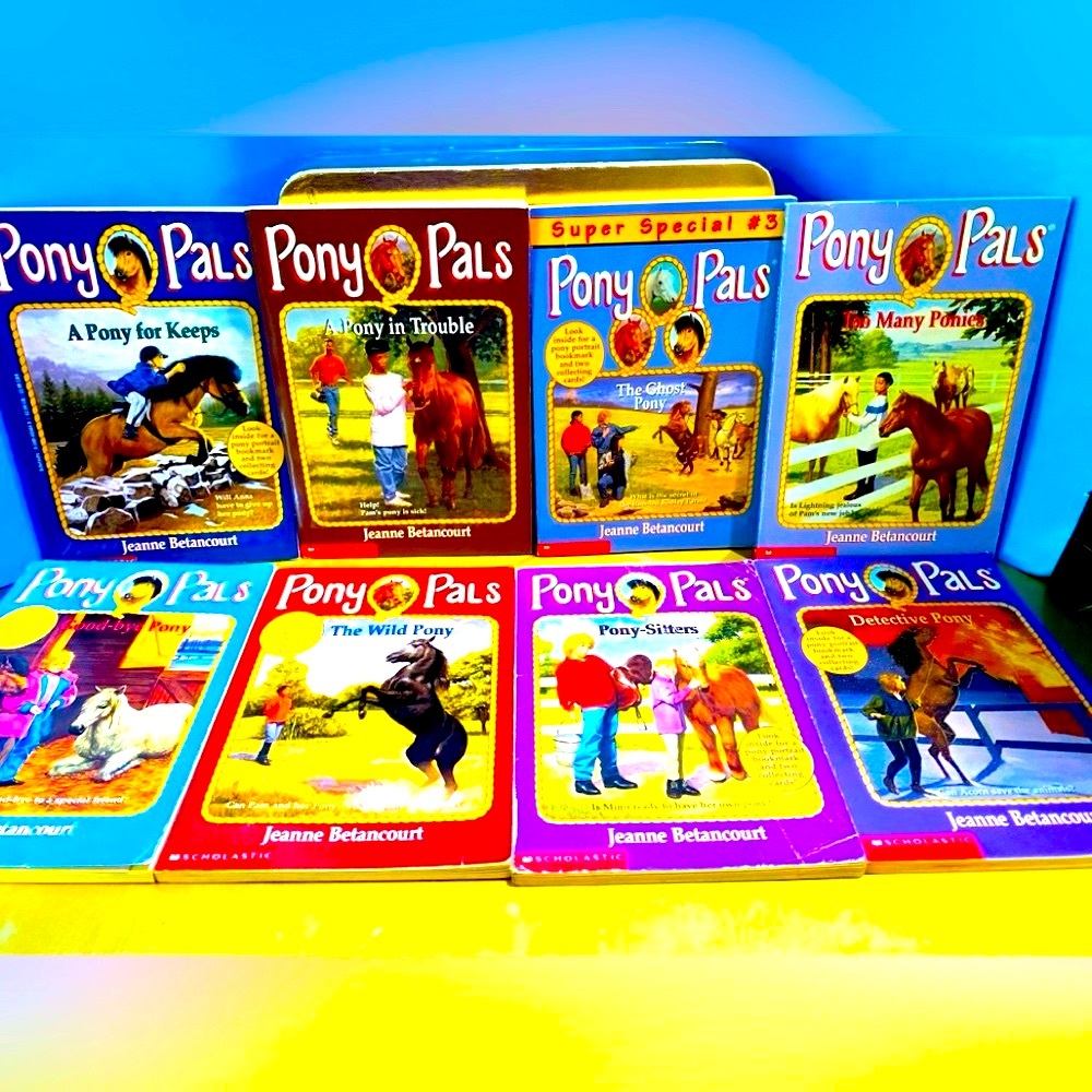 Pony Pals Book Collection of 8 and Bookmarker Vintage 90’s Set of 8 Books